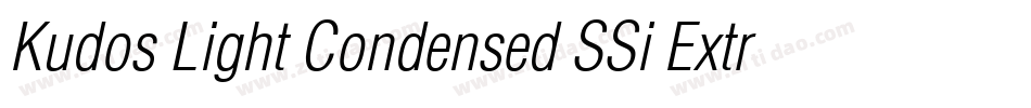 Kudos Light Condensed SSi Extra Light Condensed字体转换